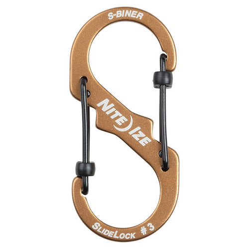 S-Biner® SlideLock® Aluminum #3 Carabiner-Carabiners-Nite Ize-Coyote-Mountain Sports