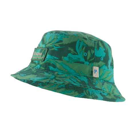 Wavefarer Bucket Hat-Hats-Patagonia-Water People Banner: Cliffs and Waves Conifer Green-Mountain Sports