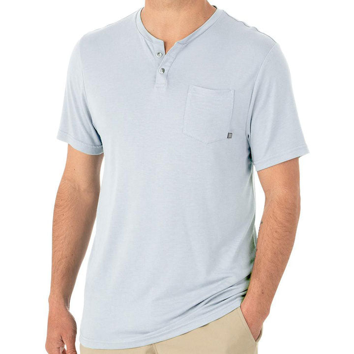 Free Fly Apparel Bamboo Slacktide Short Sleeve Henley Mens