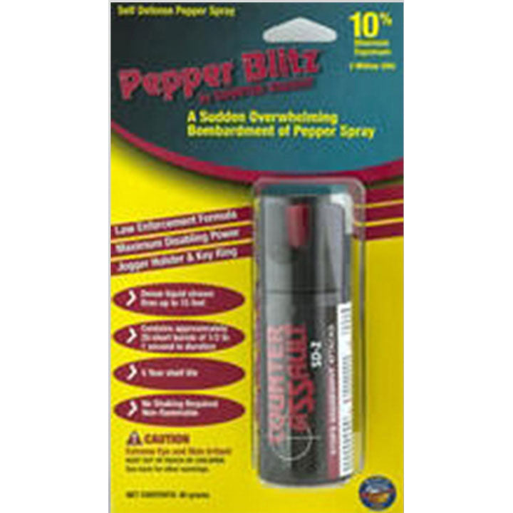 Pepper Blitz by Counter Assault Stream 2 oz w/Jogger-Style Holster & Keyring