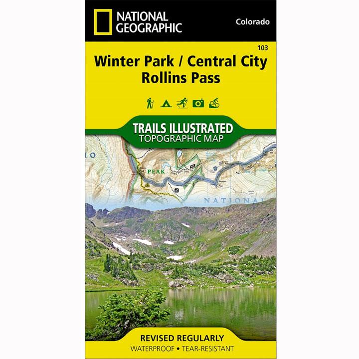 103 Winter Park - Central City - Rollins Pass Map Colorado
