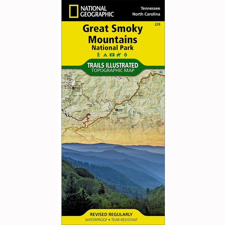 229 Great Smoky MTN National Park Map Tennessee North Carolina