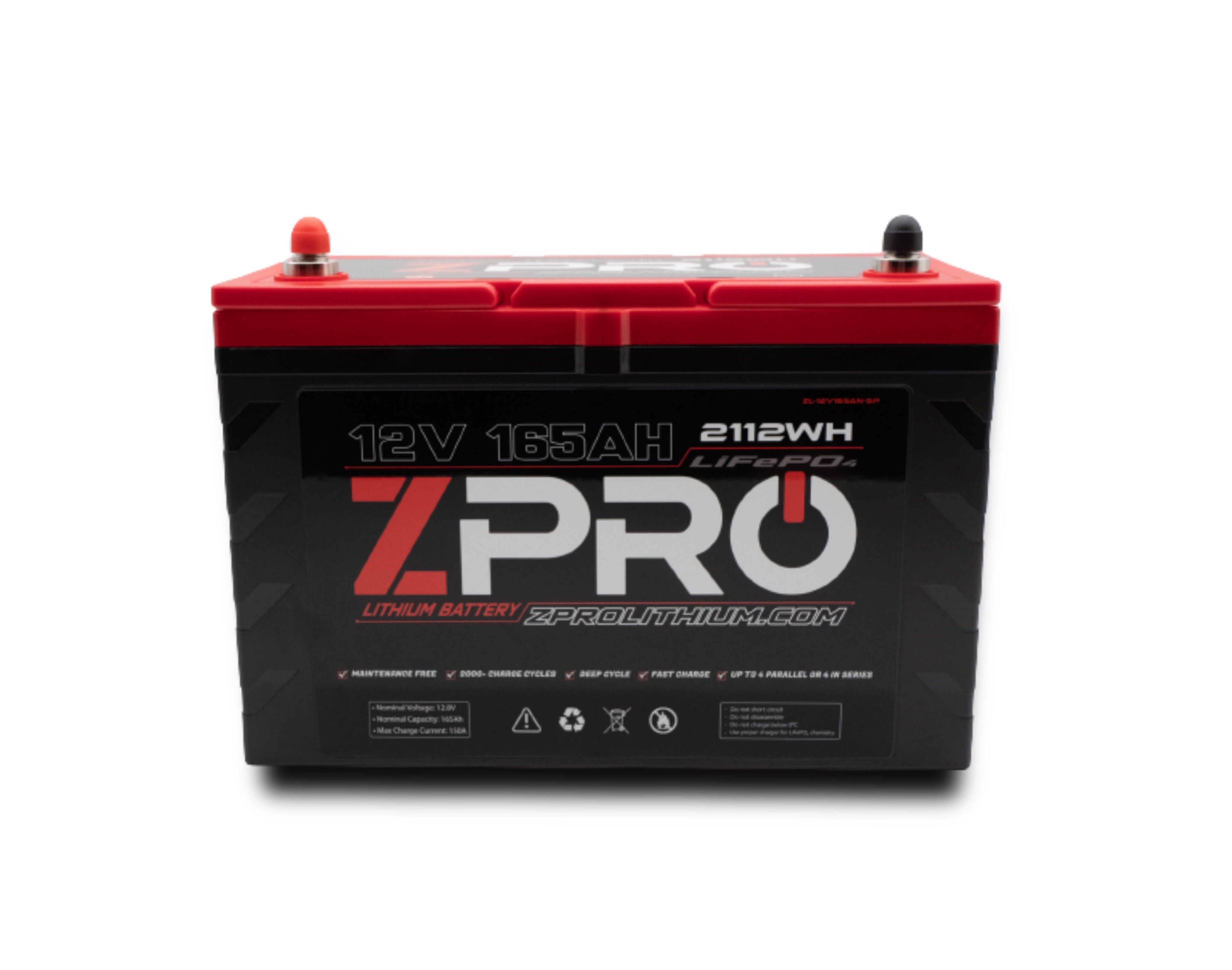 ZPRO 12V165AH LITHIUM BATTERY