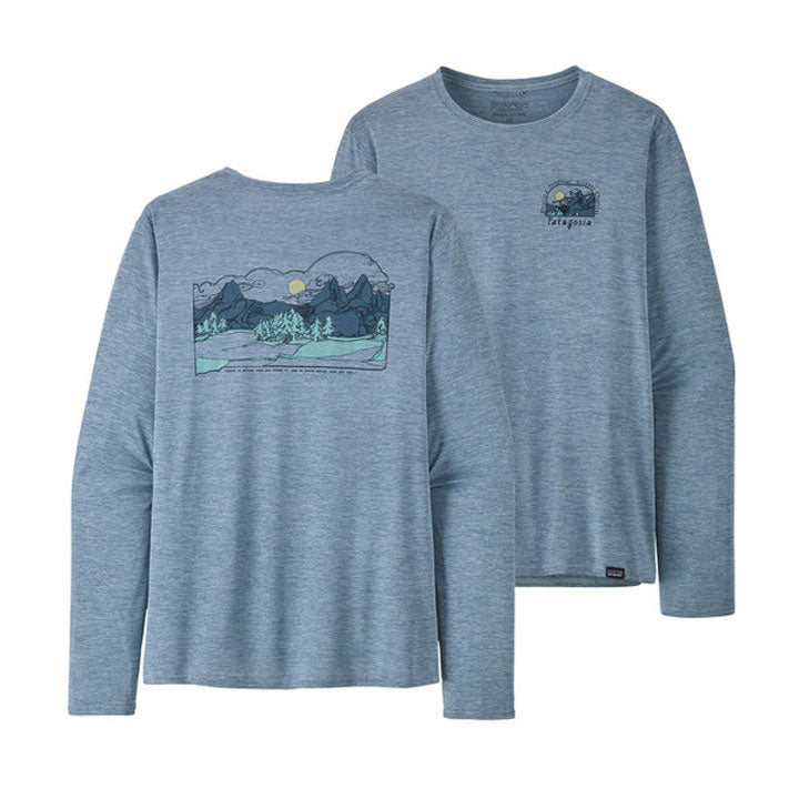 Patagonia Long-Sleeved Capilene Cool Daily Graphic Shirt - Lands Mens