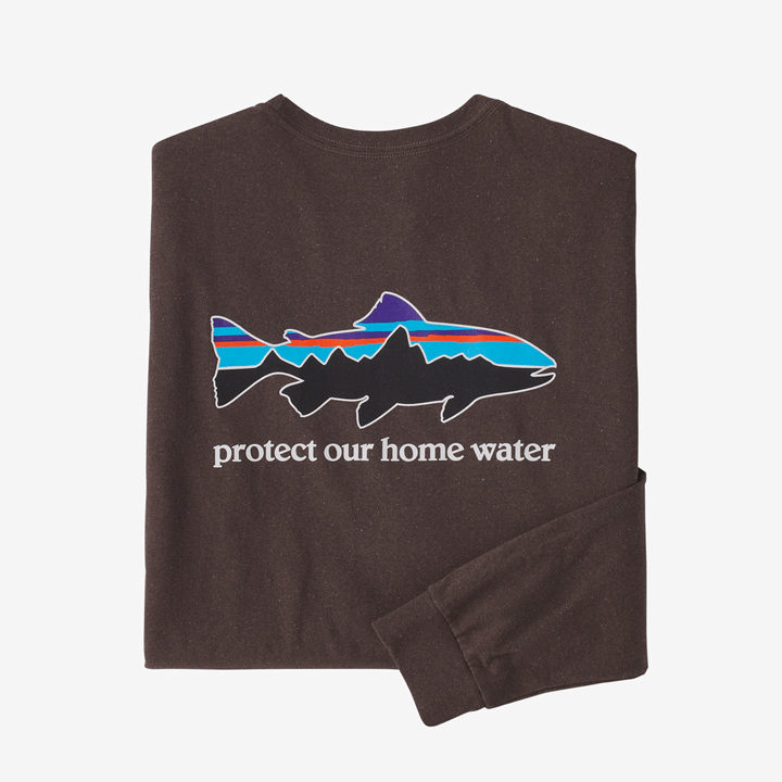 Patagonia Long-Sleeved Home Water Trout Responsibili-Tee Mens