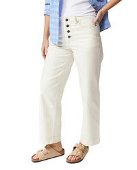 Women's Rivet Wide Leg Canvas Pant, image 3