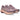 ASICS Women's Novablast 6 in Dusty Mauve/Cantaloupe, front three-quarter view of both shoes
