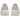 ASICS Women's Novablast 6 in Rose Dust/Illuminate Yellow, heel view of both shoes