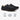 OluKai Men's Moloa Slipper in Black/Dk Java, three-quarter view on white