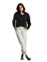 Women's Waffle Long Sleeve Henley, image 6