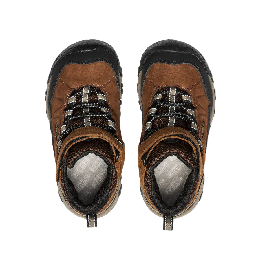 Little Kids Targhee IV Mid Waterproof Hiking Boot-Hiking Boots-Keen-Bison/Brindle-Mountain Sports