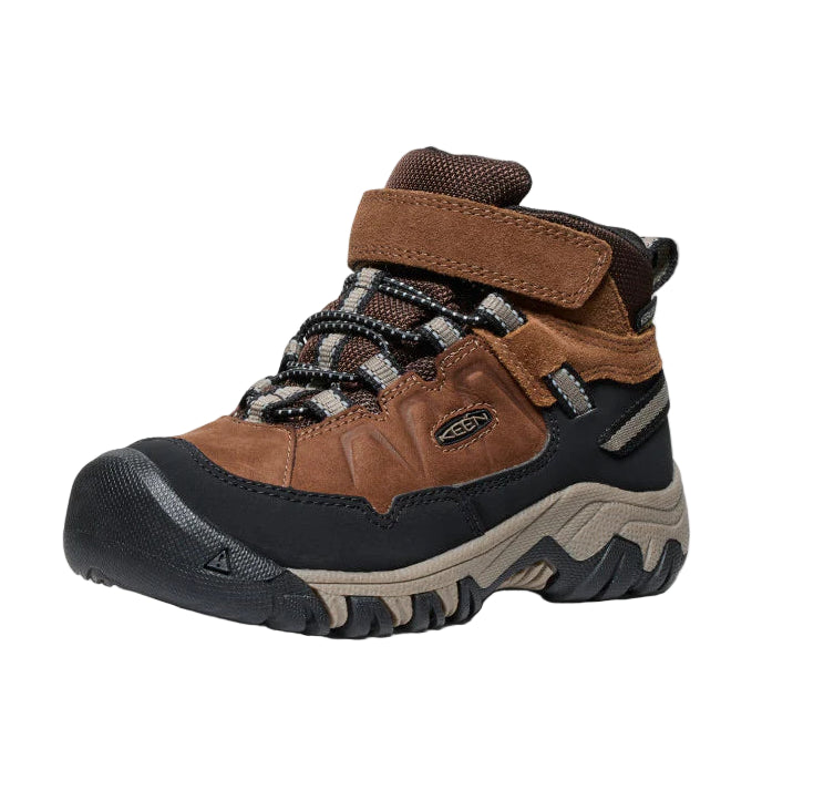 Little Kids Targhee IV Mid Waterproof Hiking Boot-Hiking Boots-Keen-Bison/Brindle-Mountain Sports