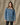 Filson Women's Insulated Denim Outfitter Coat in Vintage Indigo, front view