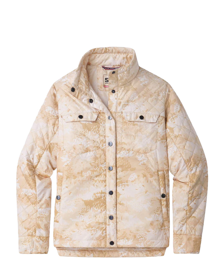 Womens Skycrest Insulated Snap Shirt-Shirts-Stio-Mountain Goat Whitebark Camo-Mountain Sports