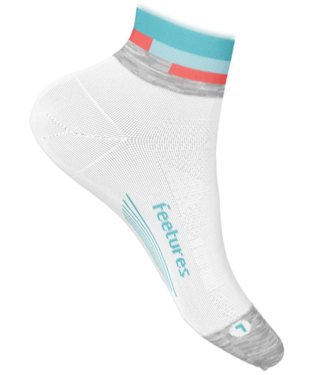 Elite Light Cushion Quarter Socks-Socks & Underwear-Feetures-Aquatic White-Mountain Sports