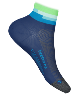 Elite Light Cushion Quarter Socks-Socks & Underwear-Feetures-Surfboard Blue-Mountain Sports