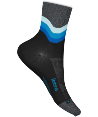 Elite Light Cushion Mini Crew Socks-Socks & Underwear-Feetures-Black Swell-Mountain Sports