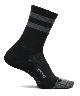 Elite Light Cushion Mini Crew Socks-Socks & Underwear-Feetures-Black High Top Stripe-Mountain Sports