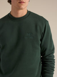 Men's Emblem Fleece Crew Neck Pullover, image 6