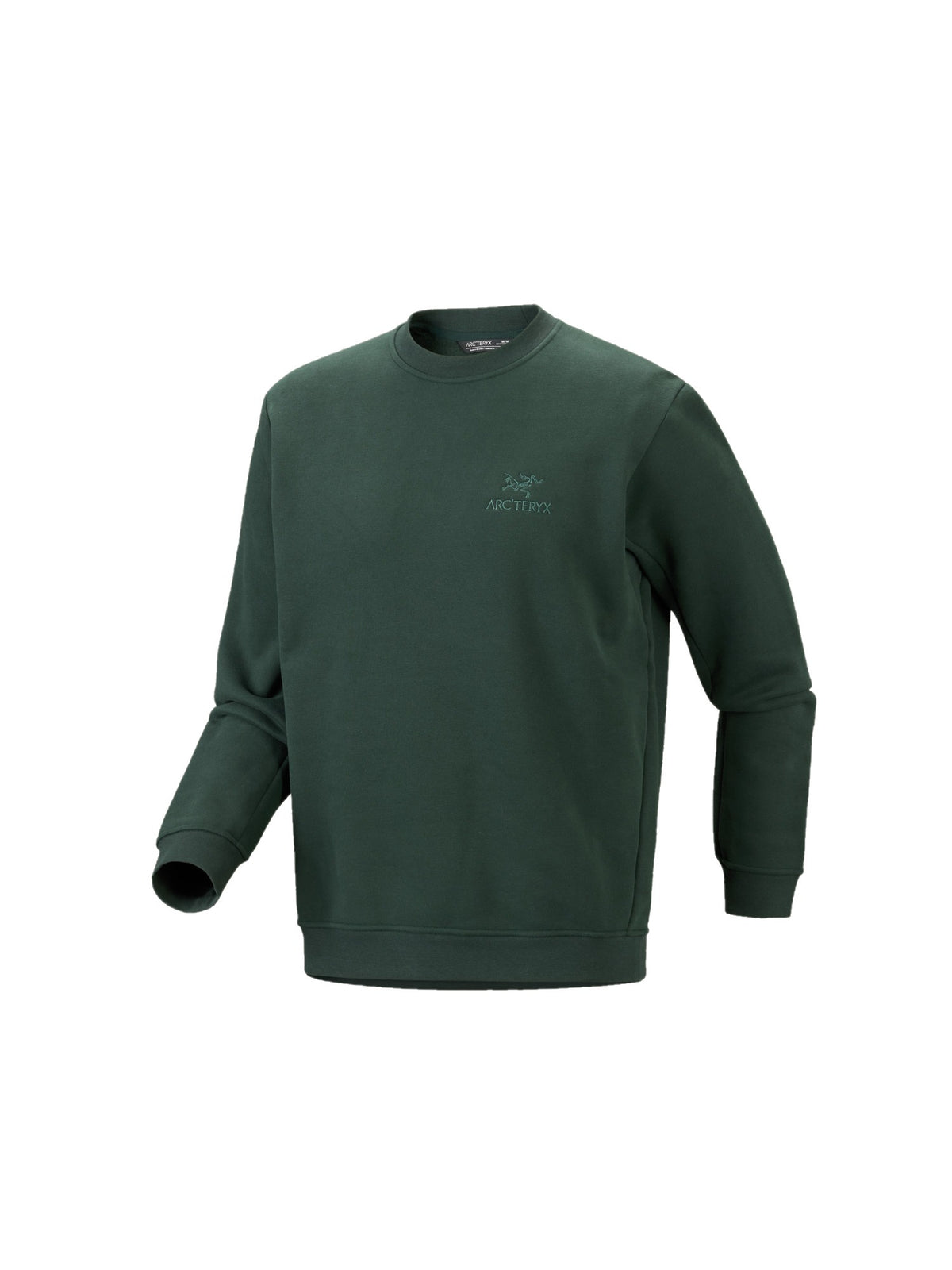 Mens Emblem Fleece Crew Neck Pullover-Sweatshirts & Hoodies-Arc'teryx-Dark Jade-Mountain Sports
