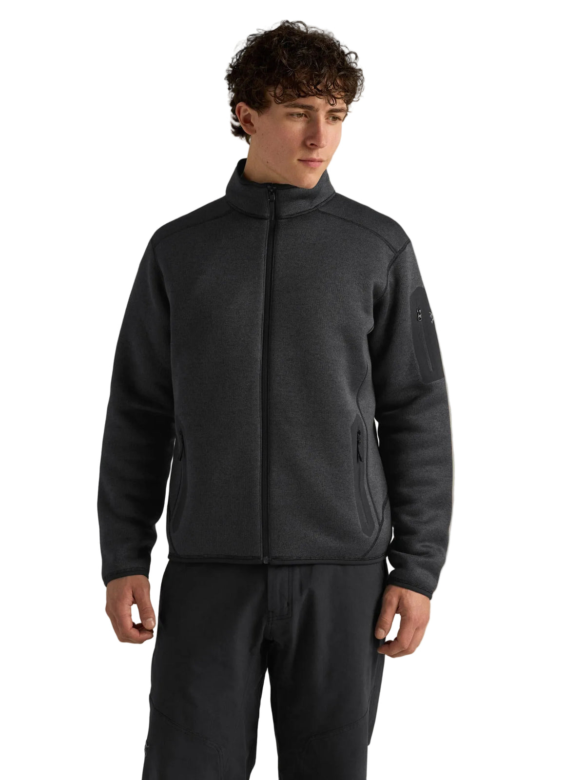 Mens Covert Cardigan-Sweatshirts & Hoodies-Arc'teryx-Black Heather-Mountain Sports