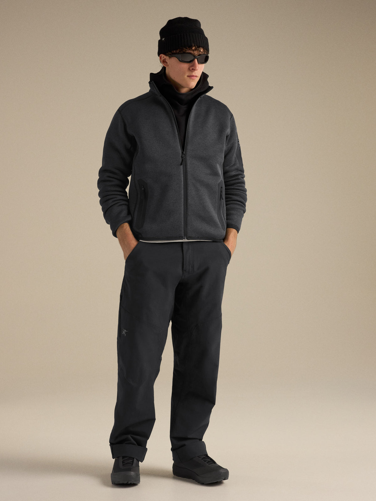 Mens Covert Cardigan-Sweatshirts & Hoodies-Arc'teryx-Black Heather-Mountain Sports