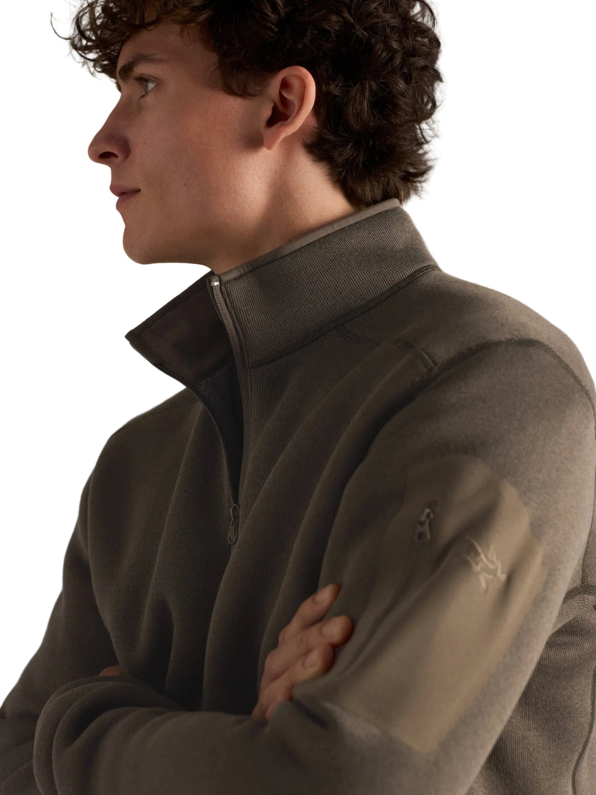 Mens Covert Cardigan-Sweatshirts & Hoodies-Arc'teryx-Mongoose Heather-Mountain Sports