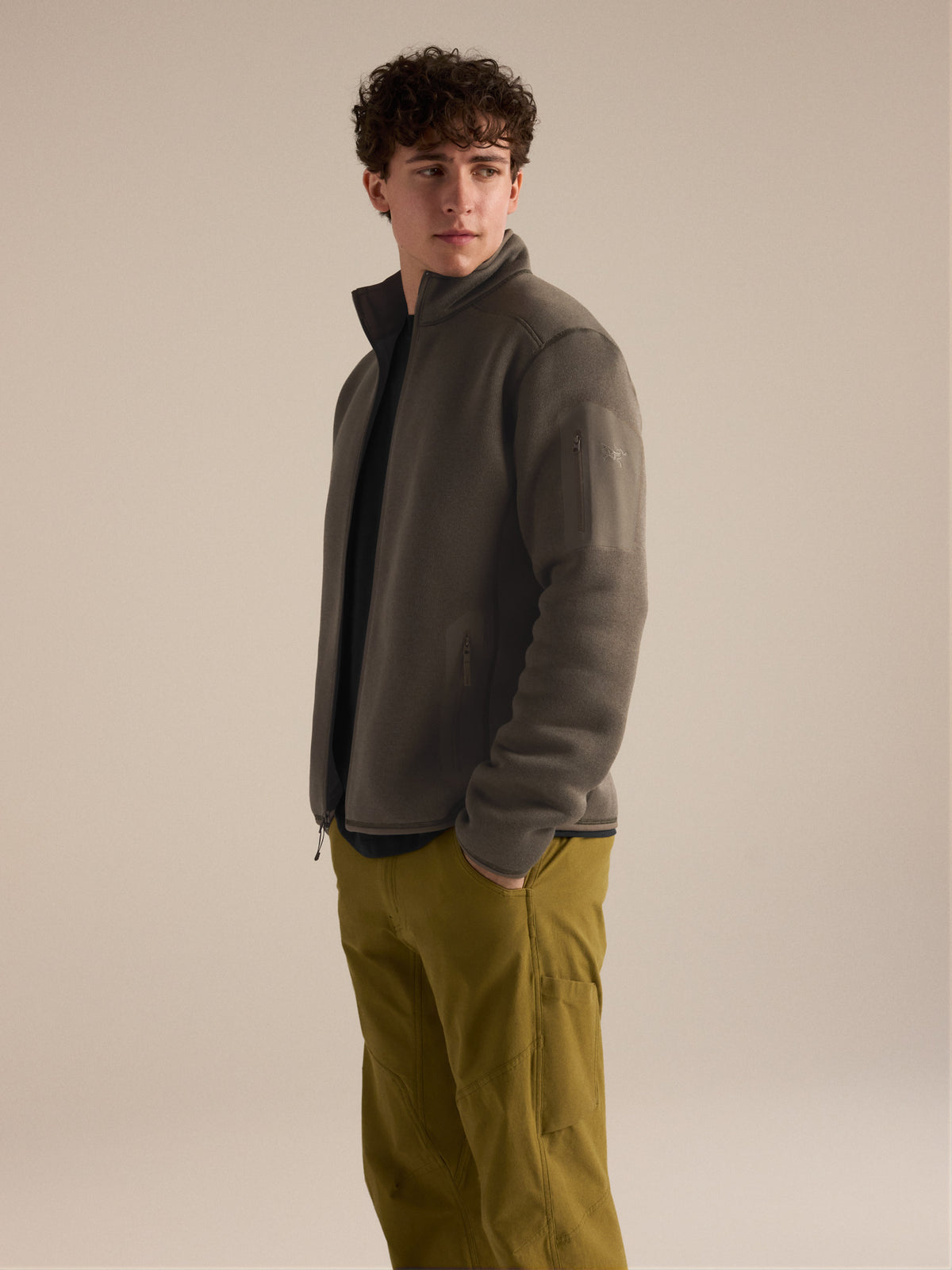 Mens Covert Cardigan-Sweatshirts & Hoodies-Arc'teryx-Mongoose Heather-Mountain Sports