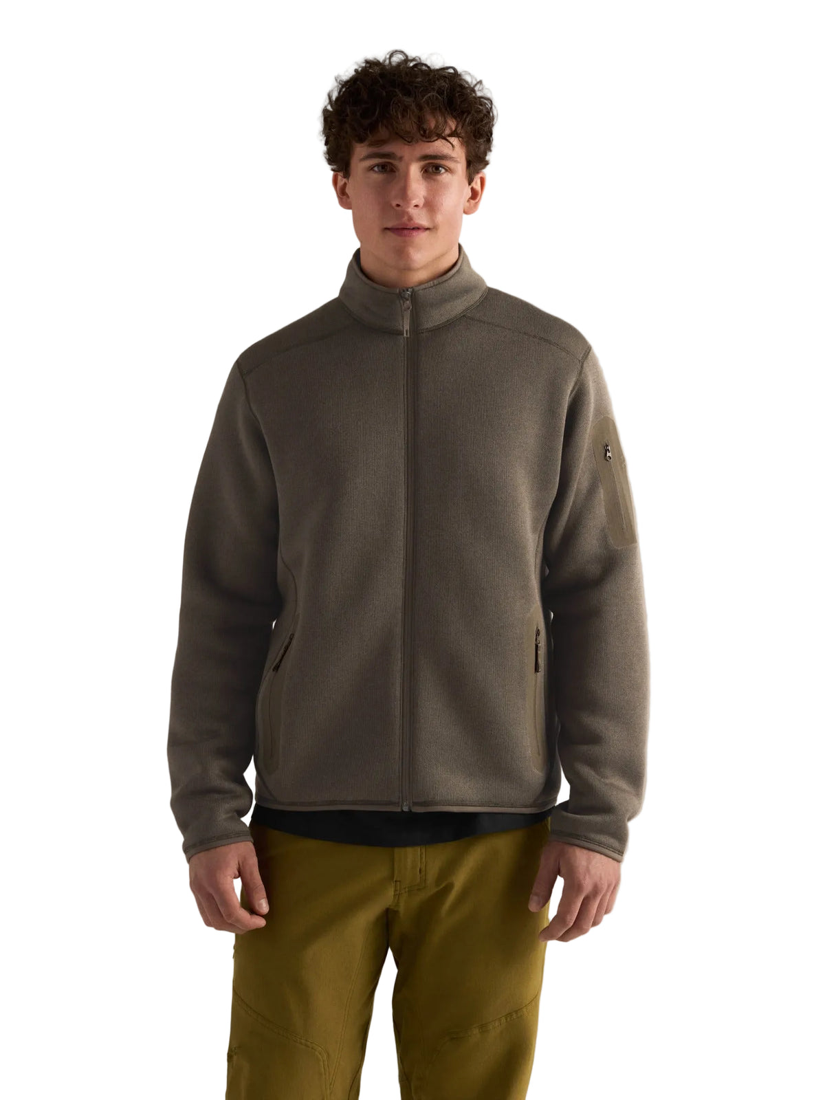 Mens Covert Cardigan-Sweatshirts & Hoodies-Arc'teryx-Mongoose Heather-Mountain Sports