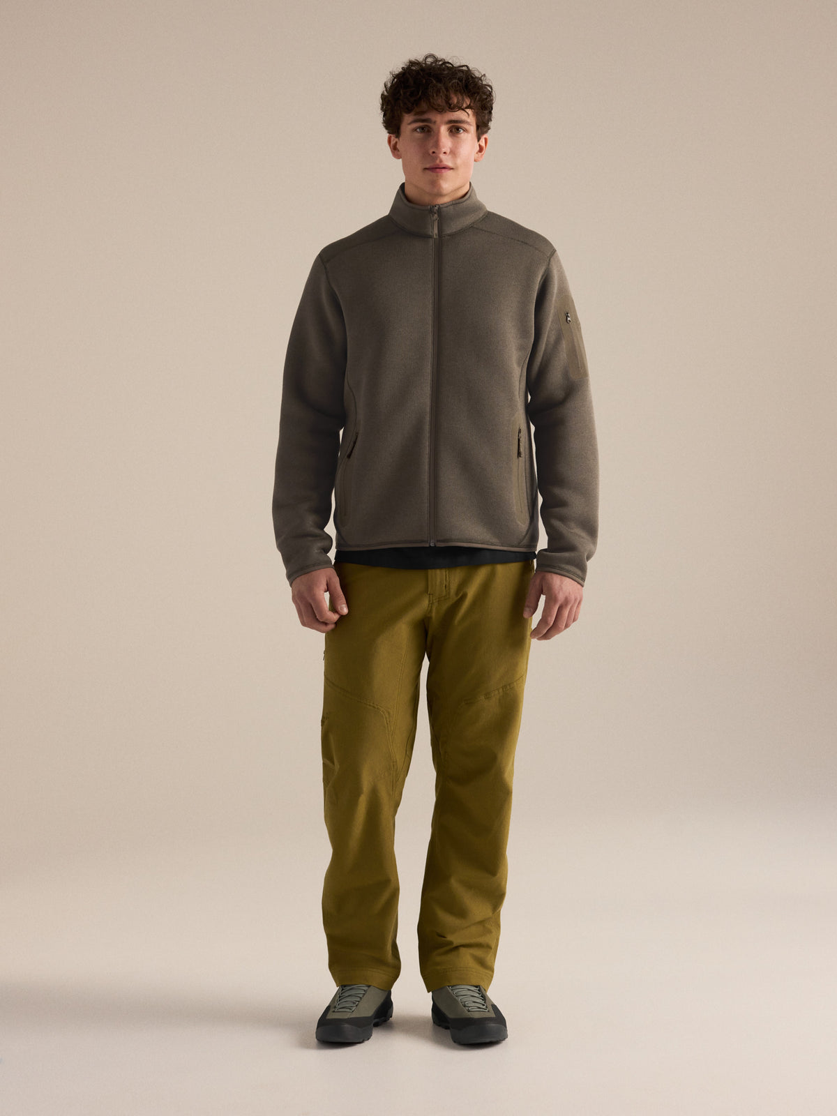 Mens Covert Cardigan-Sweatshirts & Hoodies-Arc'teryx-Mongoose Heather-Mountain Sports