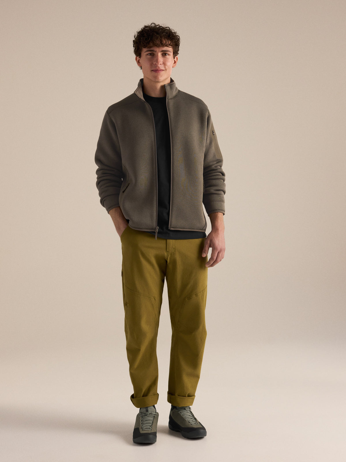 Mens Covert Cardigan-Sweatshirts & Hoodies-Arc'teryx-Mongoose Heather-Mountain Sports