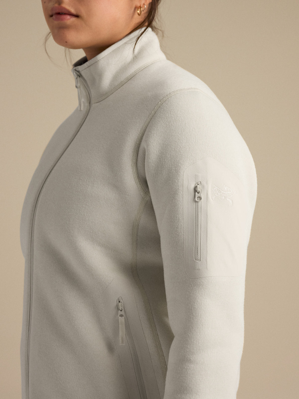Womens Covert Cardigan-Sweatshirts & Hoodies-Arc'teryx-Arc Silk Hthr / Salt-Mountain Sports