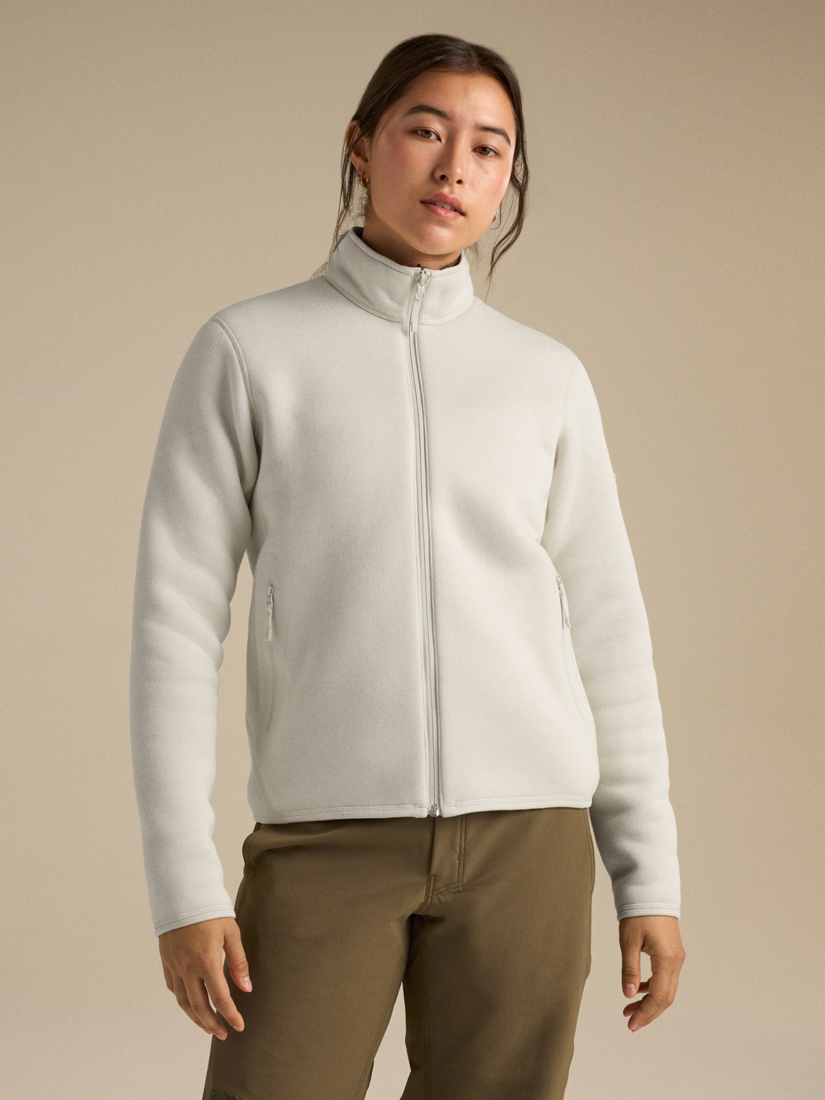 Womens Covert Cardigan-Sweatshirts & Hoodies-Arc'teryx-Arc Silk Hthr / Salt-Mountain Sports