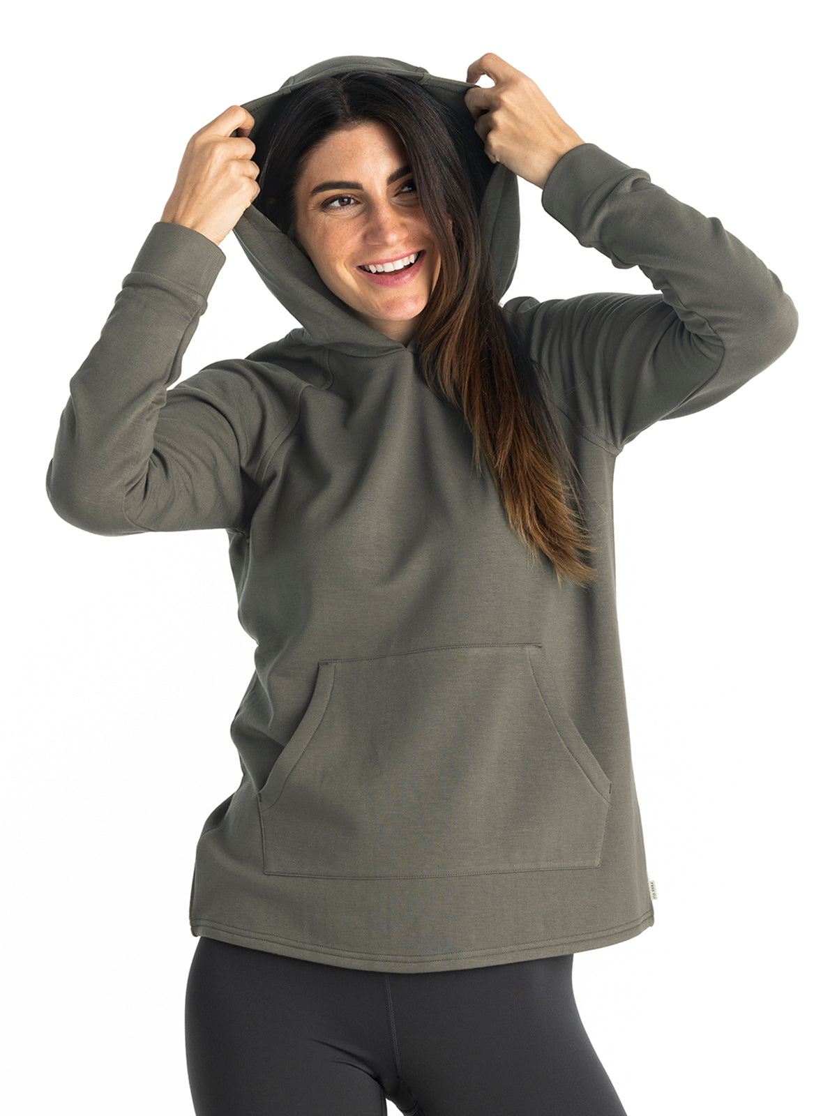 Womens Bamboo Lightweight Fleece Hoodie-Pullovers-Free Fly-Fatigue-Mountain Sports