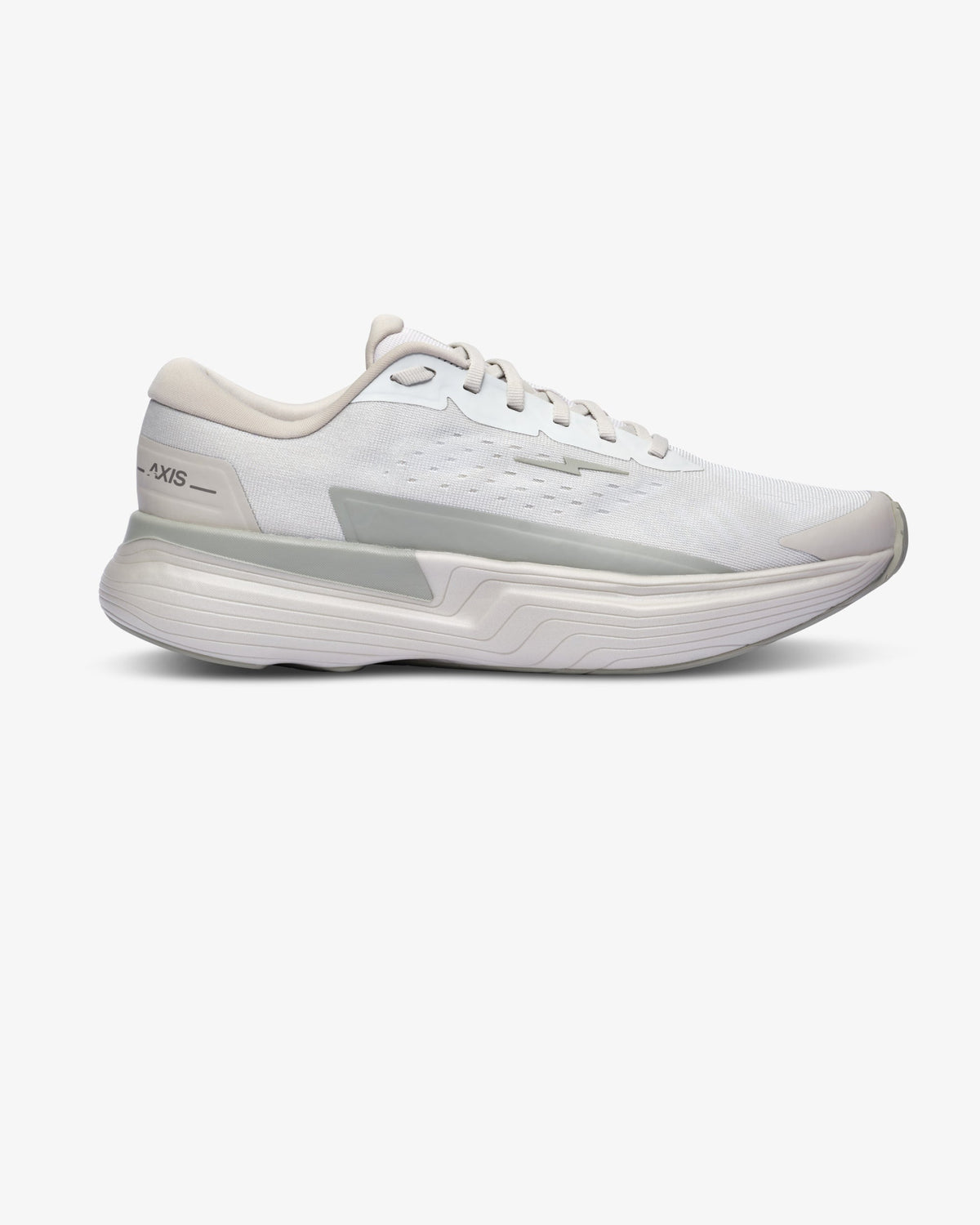 Hylo Axis running shoe in Stone, lateral side view