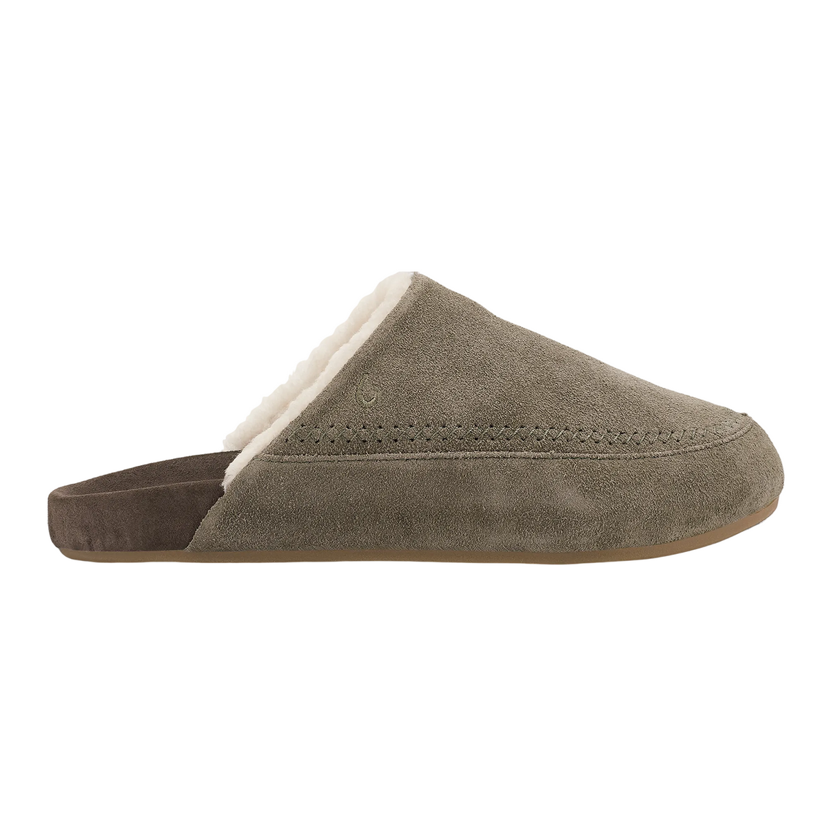 Women's Kīpe'a Mālie Mule Slippers in Walnut / Dark Java — side profile