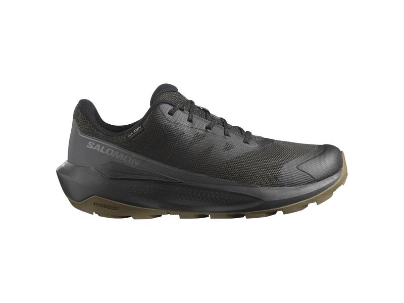 Mens Elixir Tour WP Hiking Shoe-Hiking Boots-Salomon-Black/Asphalt/Castlerock-Mountain Sports