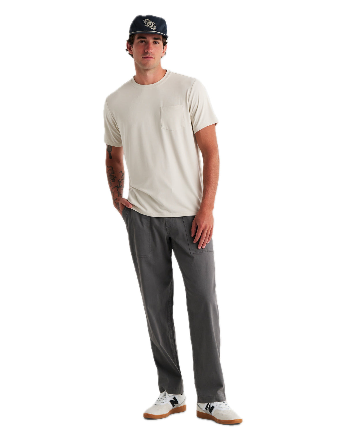 Mens Bamboo Flex Pocket Tee-Short Sleeve Shirts-Free Fly-Birch-Mountain Sports
