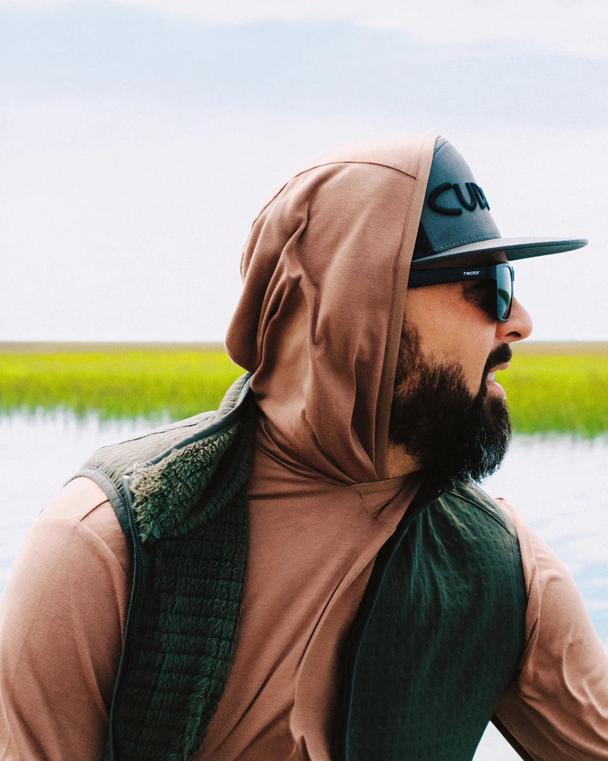 Mens Gridback Fleece Vest-Vests-Free Fly-Dark Forest-Mountain Sports