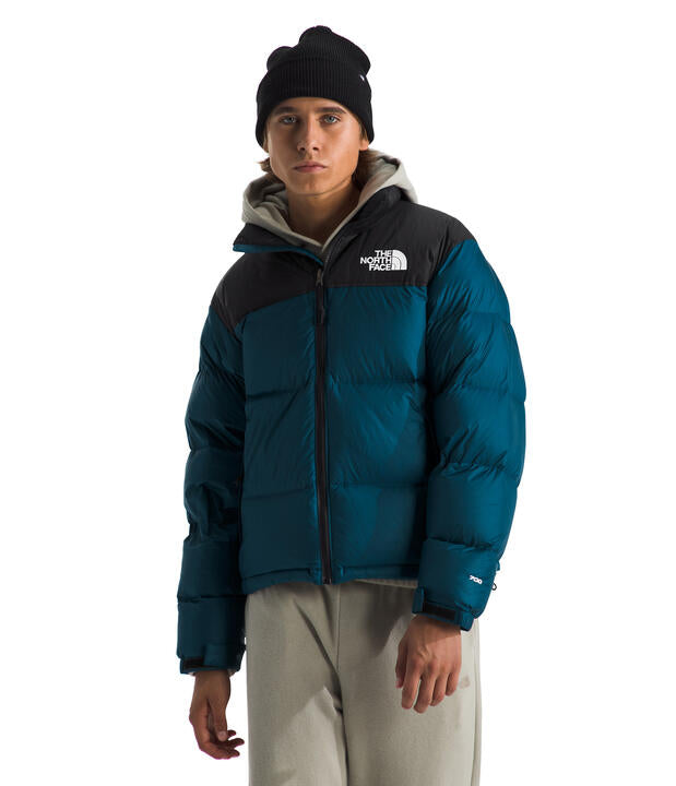 Mens 1996 Retro Nuptse Jacket-Jackets-The North Face-Midnight Petrol/TNF Black-Mountain Sports