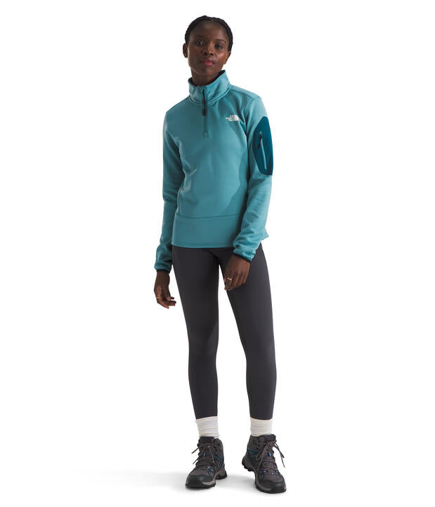 Womens Mistyescape 1/4 Zip Fleece-Pullovers-The North Face-Midnight Mauve/TNF Black-Mountain Sports