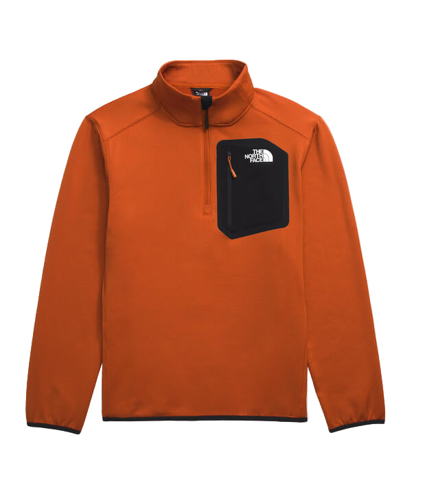 Mens Crest ¼ Zip Jacket-Pullovers-The North Face-Earthen Copper/TNF Black-Mountain Sports