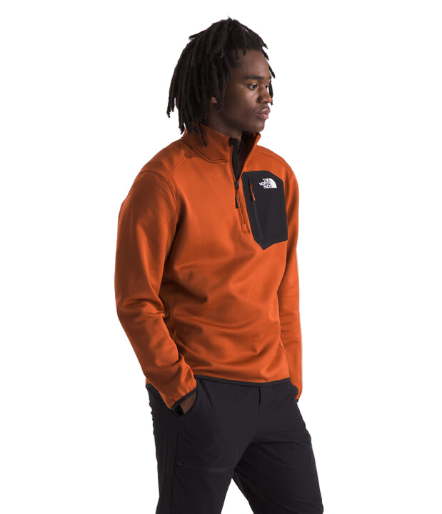 Mens Crest ¼ Zip Jacket-Pullovers-The North Face-Alkaline Blue/Midnight Petrol-Mountain Sports