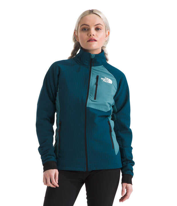 Womens Highball Fleece Jacket-Fleece Jackets-The North Face-Midnight Petrol/Algae Blue-Mountain Sports