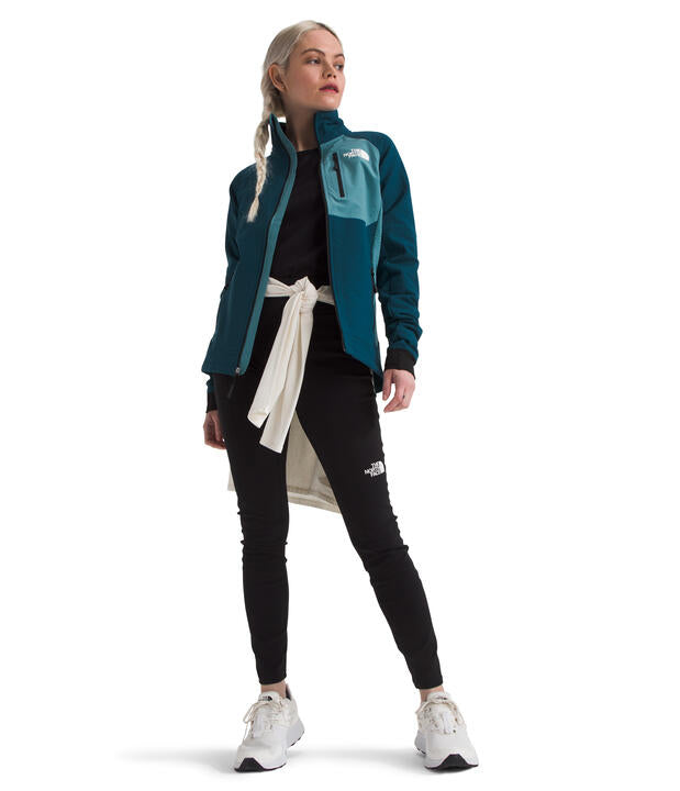 Womens Highball Fleece Jacket-Fleece Jackets-The North Face-Midnight Petrol/Algae Blue-Mountain Sports