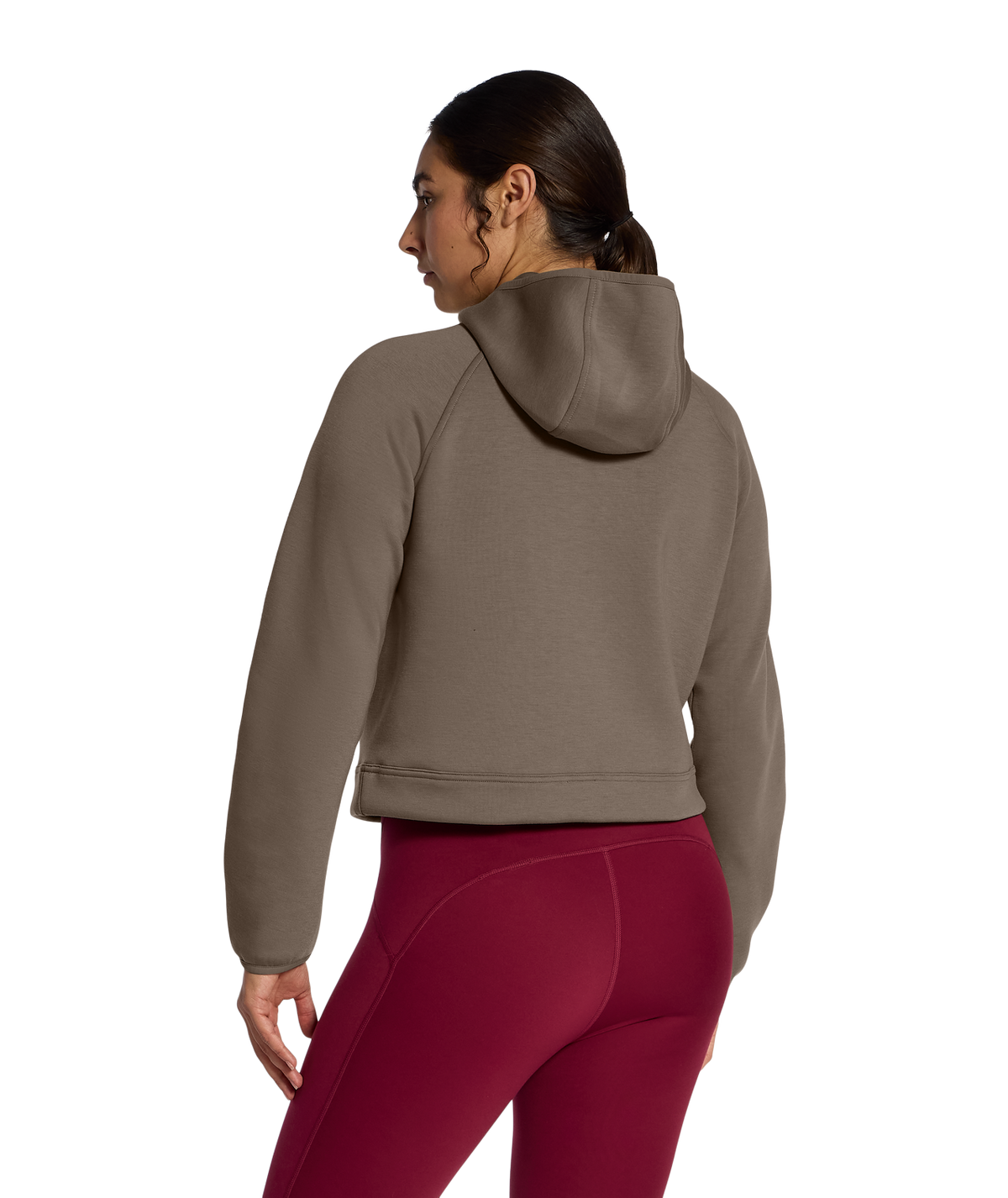Womens Jaida 1/4 Zip Hoodie-1/4 & 1/2 Zips-The North Face-Garnet-Mountain Sports
