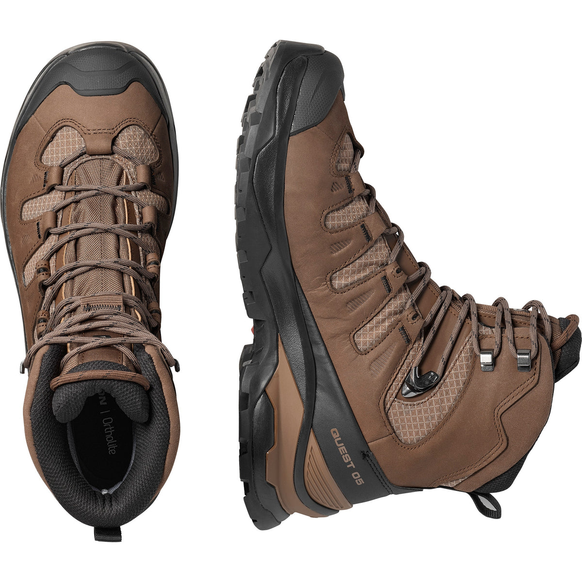 Mens Quest 5 GTX-Hiking Boots-Salomon-Dark Earth/Black/Dark Earth-Mountain Sports