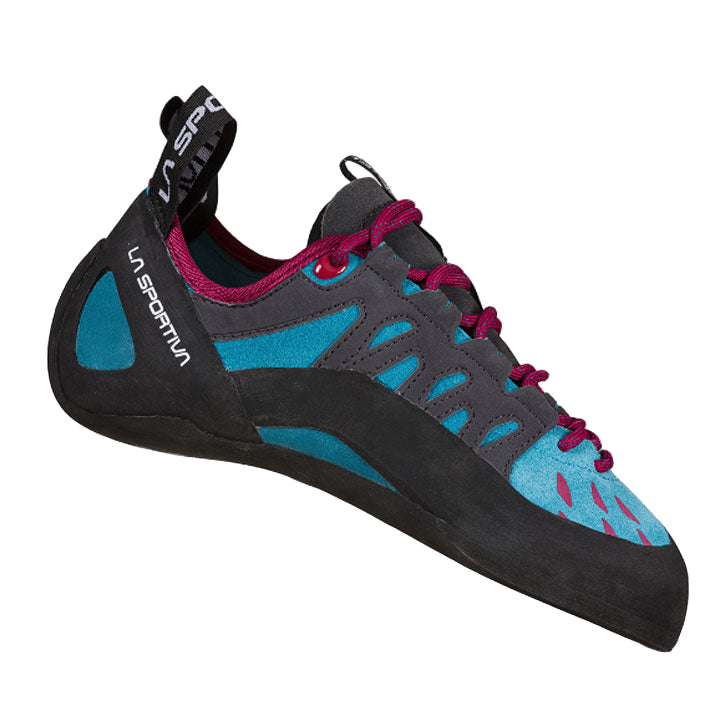 Womens Tarantulace Climbing Shoe-Climbing Shoes-La Sportiva-Topaz/Red Plum-Mountain Sports