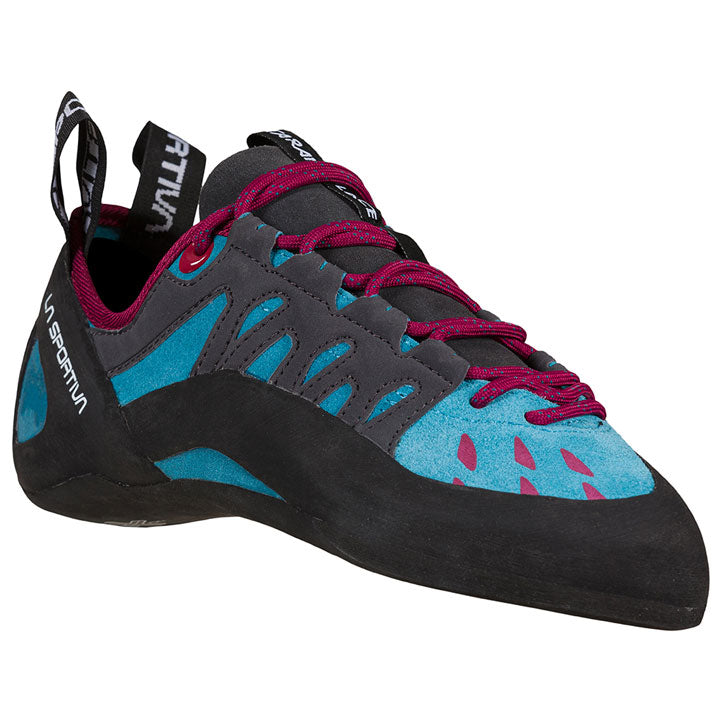 Womens Tarantulace Climbing Shoe-Climbing Shoes-La Sportiva-Topaz/Red Plum-Mountain Sports