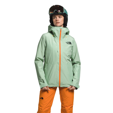 Womens ThermoBall Eco Snow Triclimate Jacket-Jackets-The North Face-Misty Sage/Mandarin-Mountain Sports